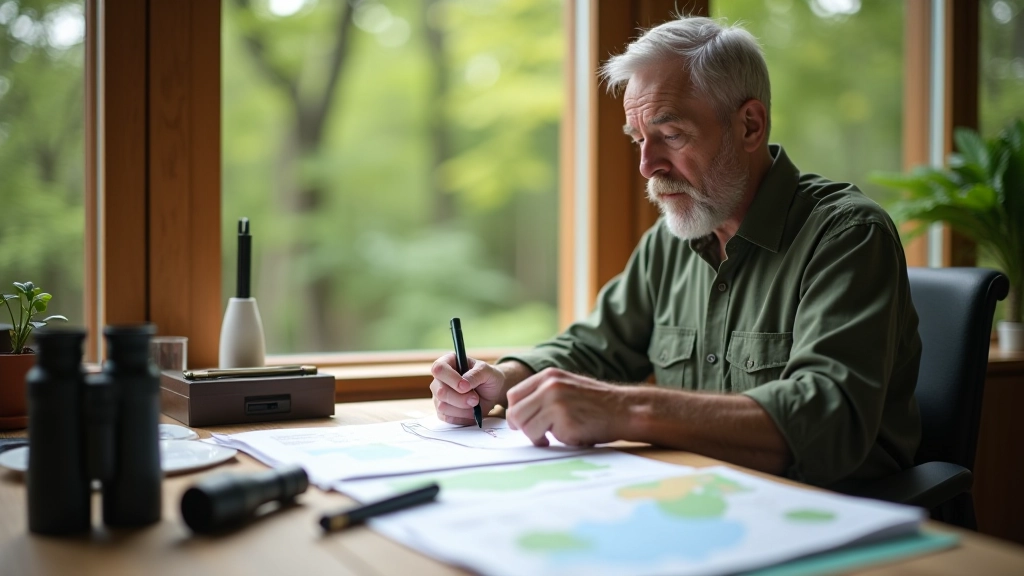 Workspace showing documentation and research materials for bird watching guide development